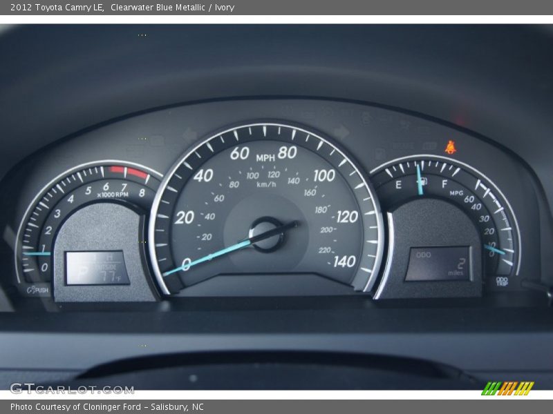 Clearwater Blue Metallic / Ivory 2012 Toyota Camry LE