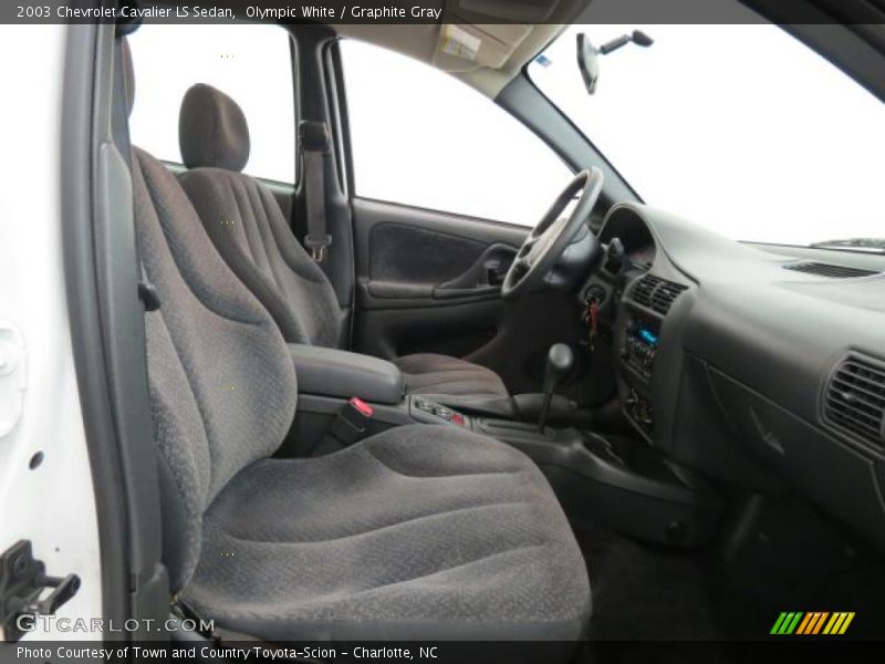 Olympic White / Graphite Gray 2003 Chevrolet Cavalier LS Sedan