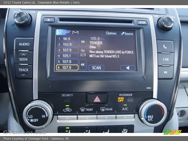 Clearwater Blue Metallic / Ivory 2012 Toyota Camry LE