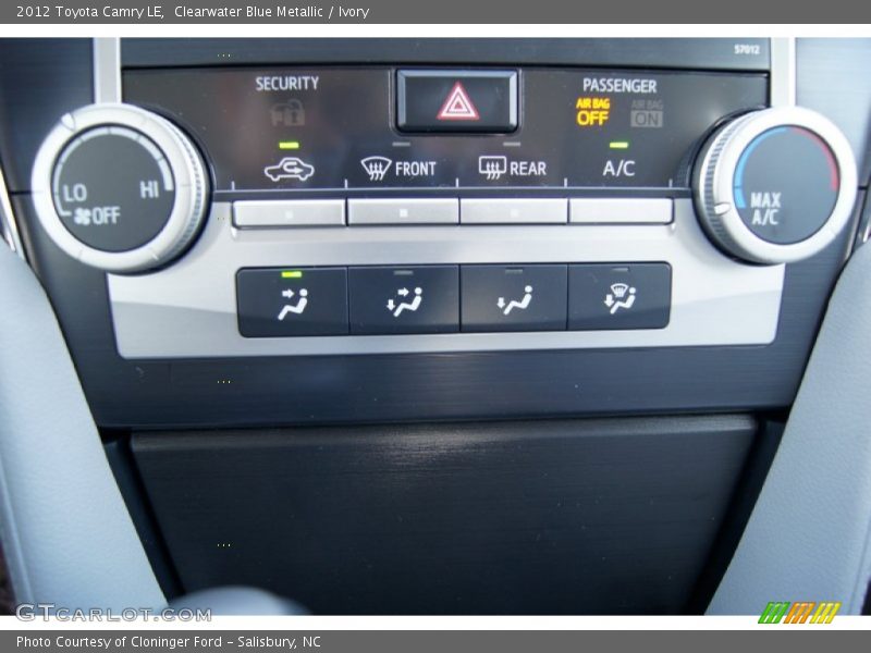 Clearwater Blue Metallic / Ivory 2012 Toyota Camry LE