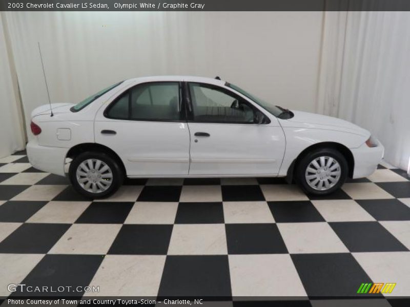 Olympic White / Graphite Gray 2003 Chevrolet Cavalier LS Sedan