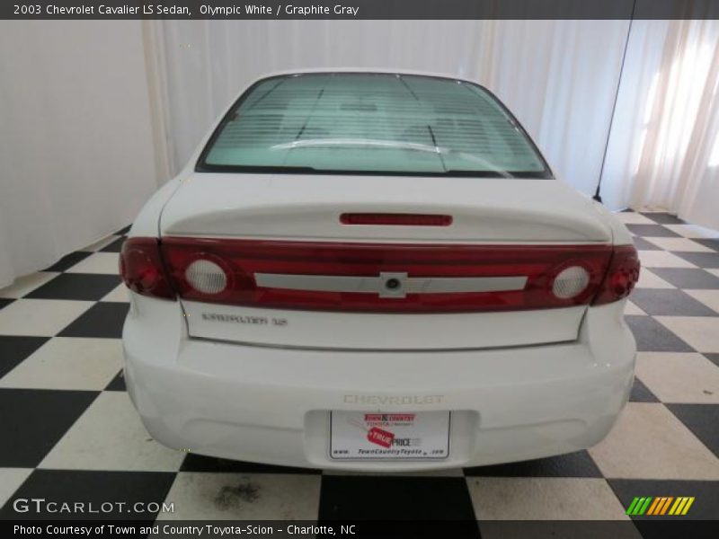 Olympic White / Graphite Gray 2003 Chevrolet Cavalier LS Sedan