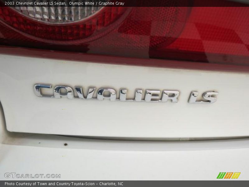 Olympic White / Graphite Gray 2003 Chevrolet Cavalier LS Sedan