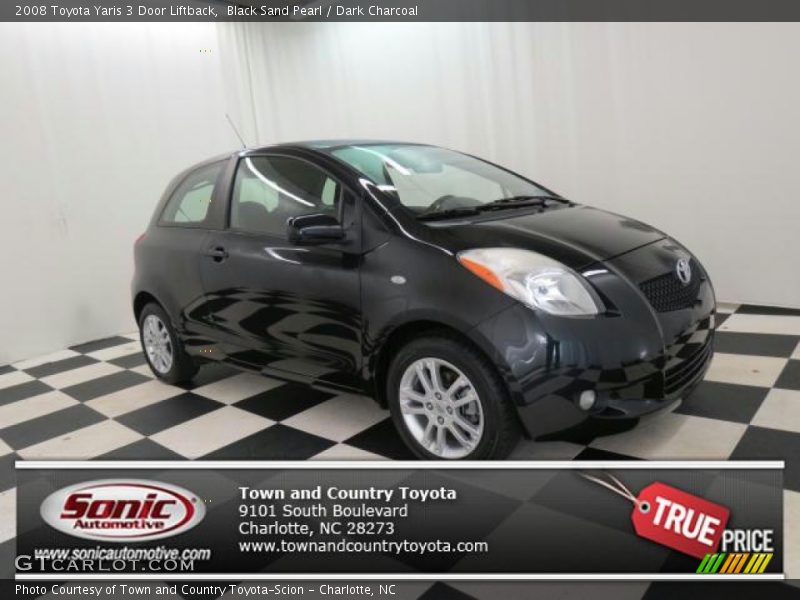 Black Sand Pearl / Dark Charcoal 2008 Toyota Yaris 3 Door Liftback