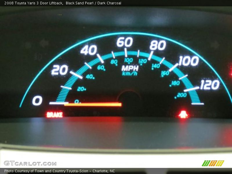 Black Sand Pearl / Dark Charcoal 2008 Toyota Yaris 3 Door Liftback