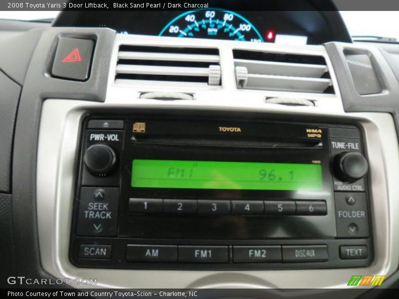 Black Sand Pearl / Dark Charcoal 2008 Toyota Yaris 3 Door Liftback