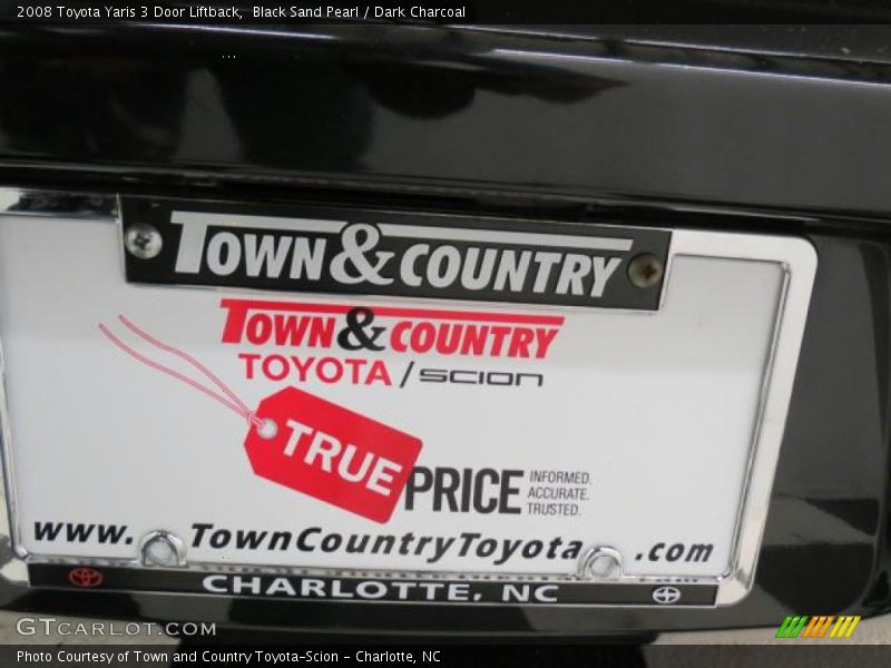 Black Sand Pearl / Dark Charcoal 2008 Toyota Yaris 3 Door Liftback
