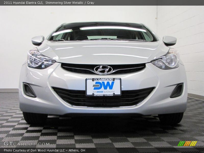 Shimmering Silver Metallic / Gray 2011 Hyundai Elantra GLS