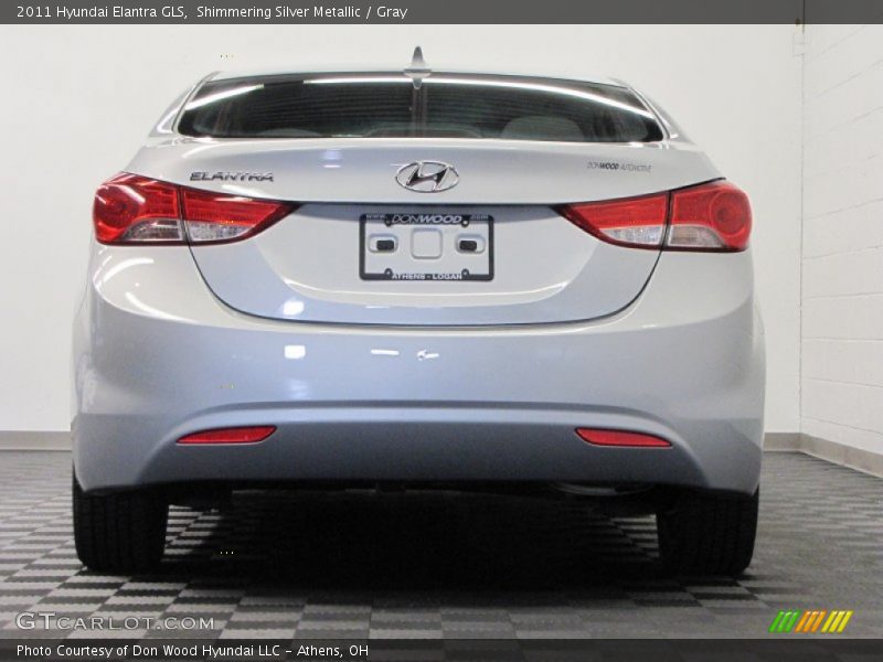 Shimmering Silver Metallic / Gray 2011 Hyundai Elantra GLS