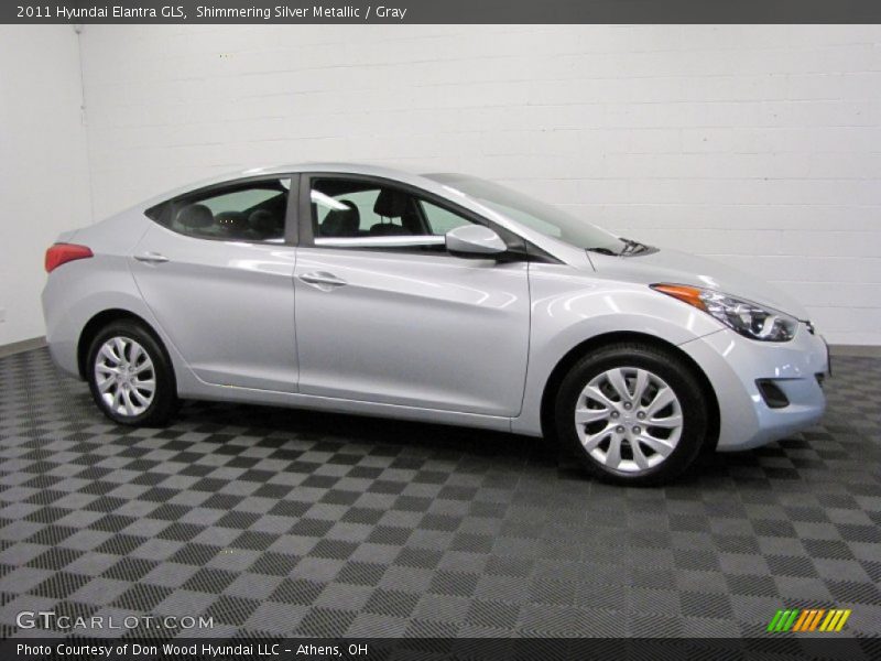 Shimmering Silver Metallic / Gray 2011 Hyundai Elantra GLS