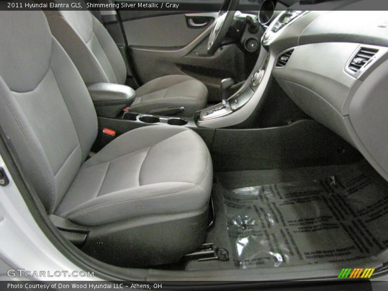 Shimmering Silver Metallic / Gray 2011 Hyundai Elantra GLS