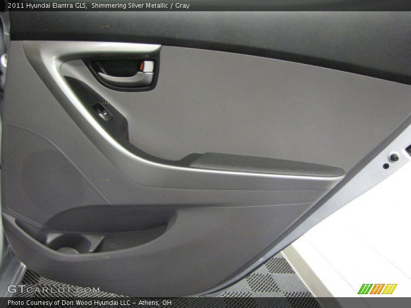Shimmering Silver Metallic / Gray 2011 Hyundai Elantra GLS