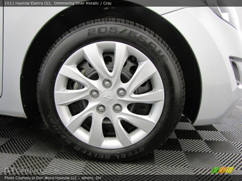 Shimmering Silver Metallic / Gray 2011 Hyundai Elantra GLS