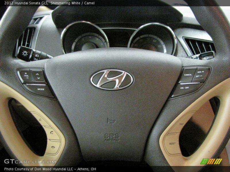 Shimmering White / Camel 2012 Hyundai Sonata GLS