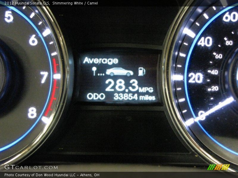 Shimmering White / Camel 2012 Hyundai Sonata GLS
