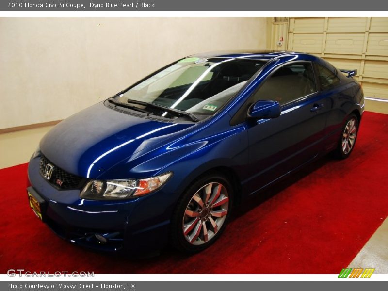 Dyno Blue Pearl / Black 2010 Honda Civic Si Coupe
