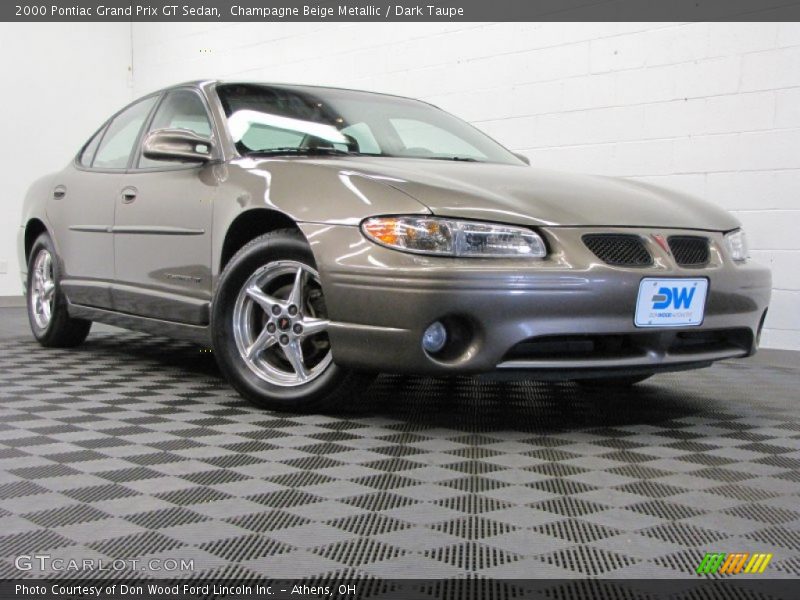 Champagne Beige Metallic / Dark Taupe 2000 Pontiac Grand Prix GT Sedan