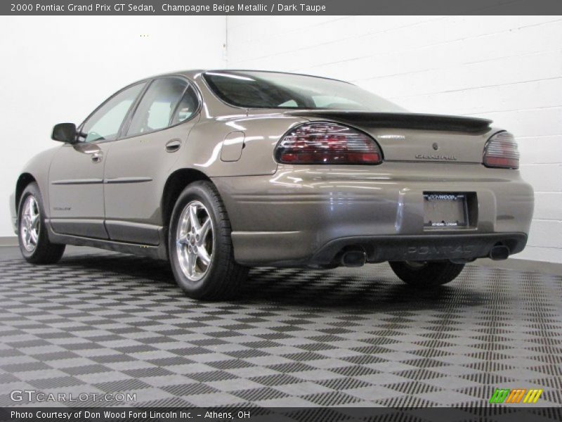 Champagne Beige Metallic / Dark Taupe 2000 Pontiac Grand Prix GT Sedan
