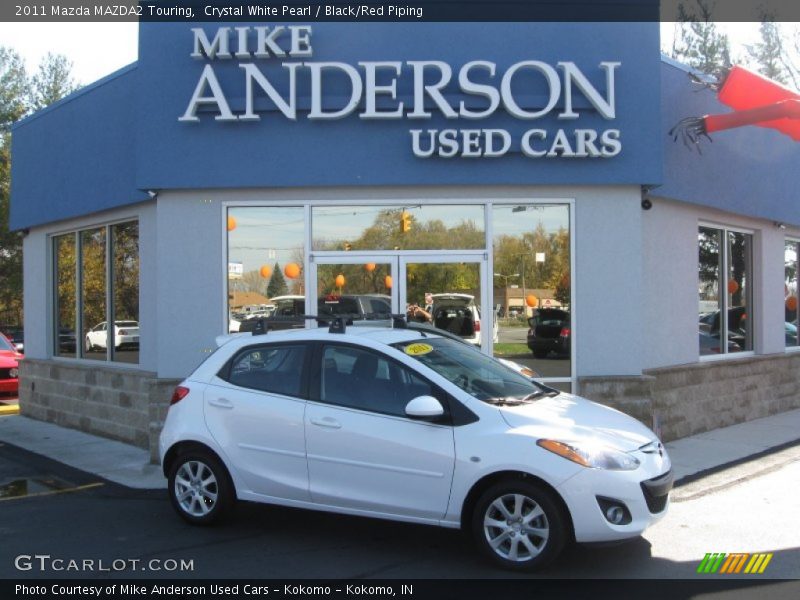 Crystal White Pearl / Black/Red Piping 2011 Mazda MAZDA2 Touring