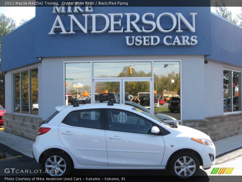 Crystal White Pearl / Black/Red Piping 2011 Mazda MAZDA2 Touring