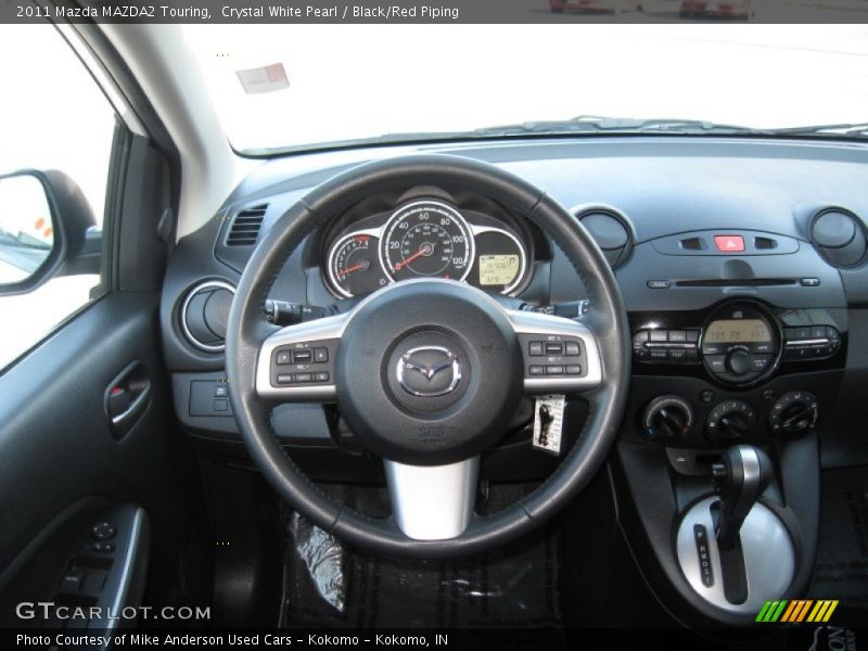 Crystal White Pearl / Black/Red Piping 2011 Mazda MAZDA2 Touring
