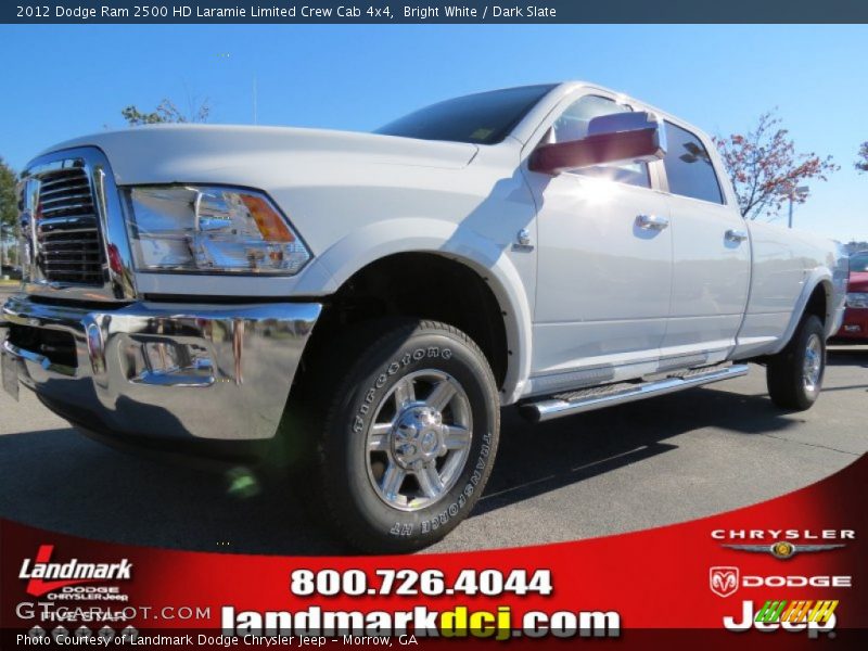 Bright White / Dark Slate 2012 Dodge Ram 2500 HD Laramie Limited Crew Cab 4x4