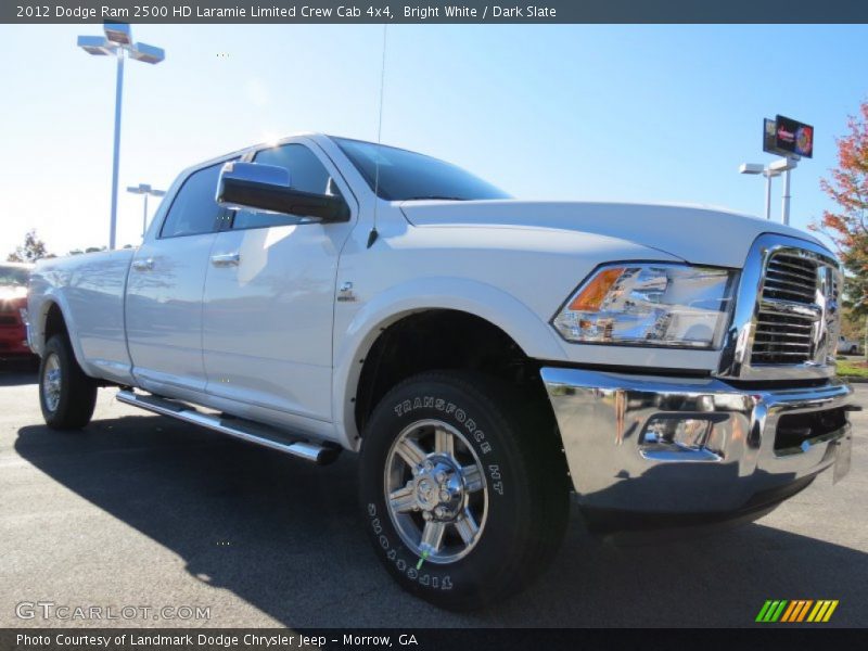 Bright White / Dark Slate 2012 Dodge Ram 2500 HD Laramie Limited Crew Cab 4x4