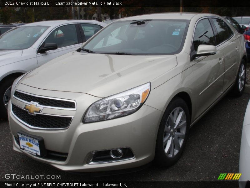 Champagne Silver Metallic / Jet Black 2013 Chevrolet Malibu LT