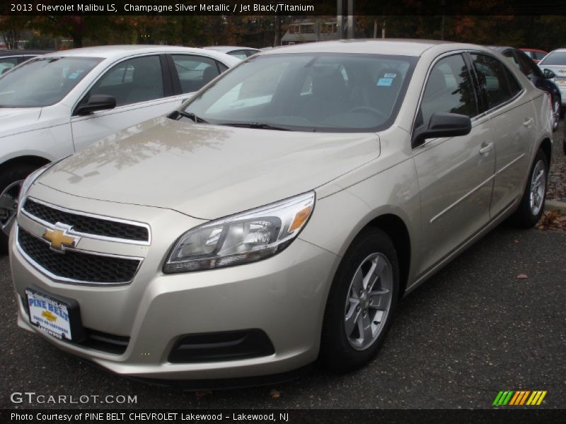 Champagne Silver Metallic / Jet Black/Titanium 2013 Chevrolet Malibu LS