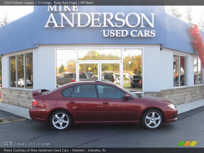 Ruby Red Pearl / Off Black 2009 Subaru Legacy 2.5i Sedan