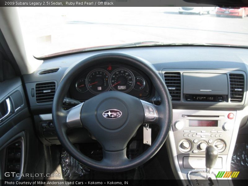 Ruby Red Pearl / Off Black 2009 Subaru Legacy 2.5i Sedan