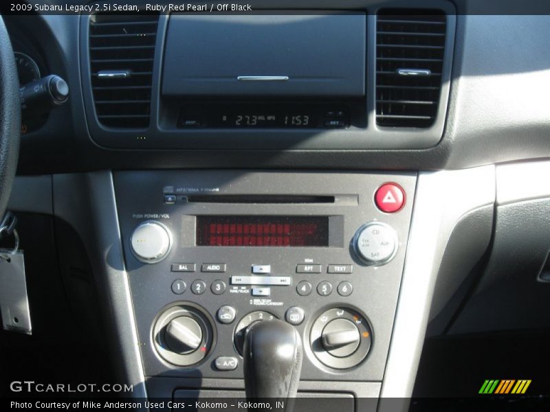 Ruby Red Pearl / Off Black 2009 Subaru Legacy 2.5i Sedan