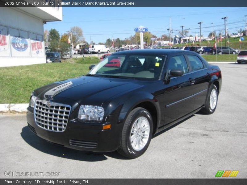Brilliant Black / Dark Khaki/Light Graystone 2009 Chrysler 300 Touring