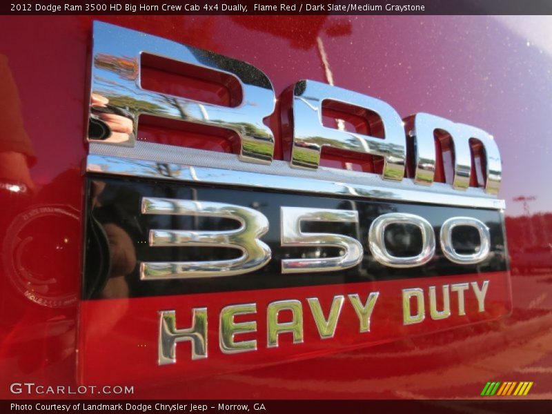 Flame Red / Dark Slate/Medium Graystone 2012 Dodge Ram 3500 HD Big Horn Crew Cab 4x4 Dually