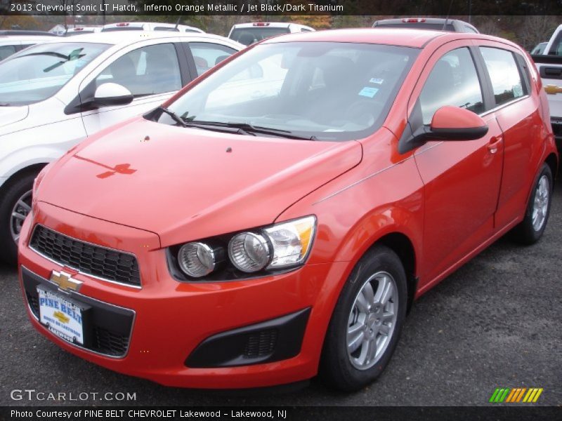 Inferno Orange Metallic / Jet Black/Dark Titanium 2013 Chevrolet Sonic LT Hatch