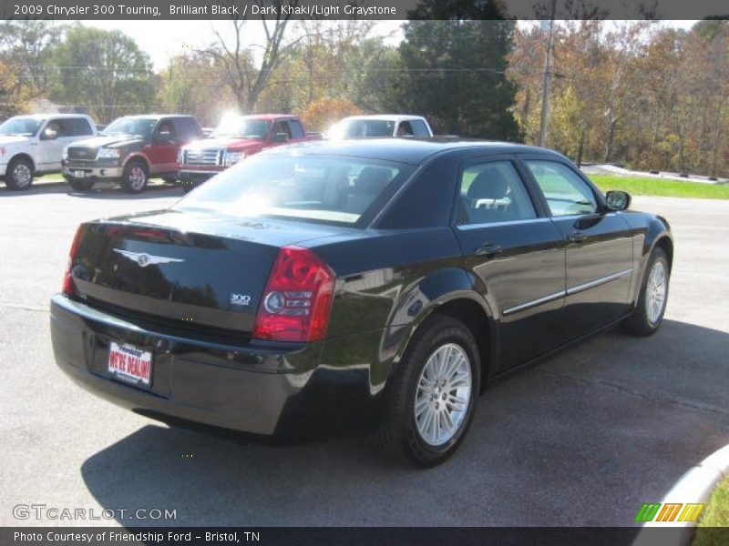 Brilliant Black / Dark Khaki/Light Graystone 2009 Chrysler 300 Touring