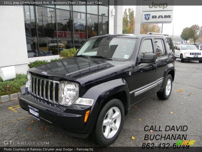 Blackberry Pearl / Dark Slate Gray 2011 Jeep Liberty Limited 4x4
