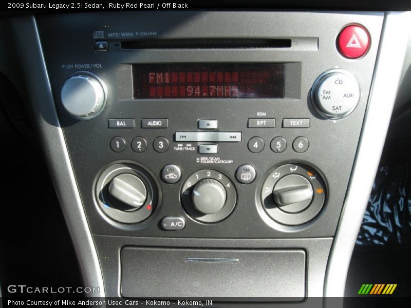 Ruby Red Pearl / Off Black 2009 Subaru Legacy 2.5i Sedan