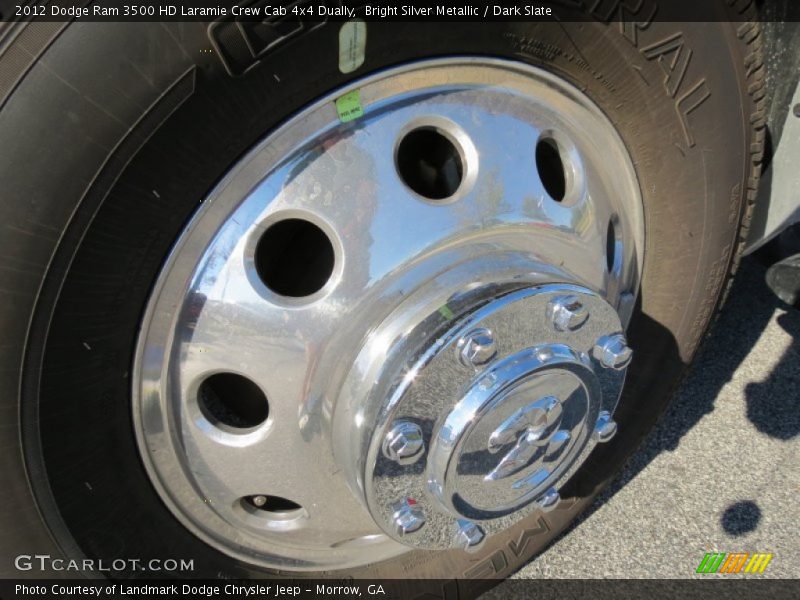 Bright Silver Metallic / Dark Slate 2012 Dodge Ram 3500 HD Laramie Crew Cab 4x4 Dually