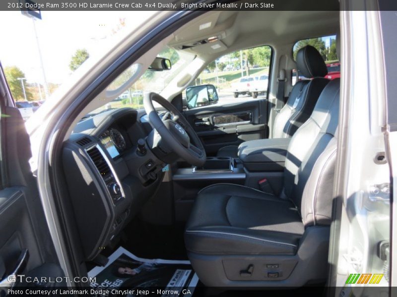 Bright Silver Metallic / Dark Slate 2012 Dodge Ram 3500 HD Laramie Crew Cab 4x4 Dually