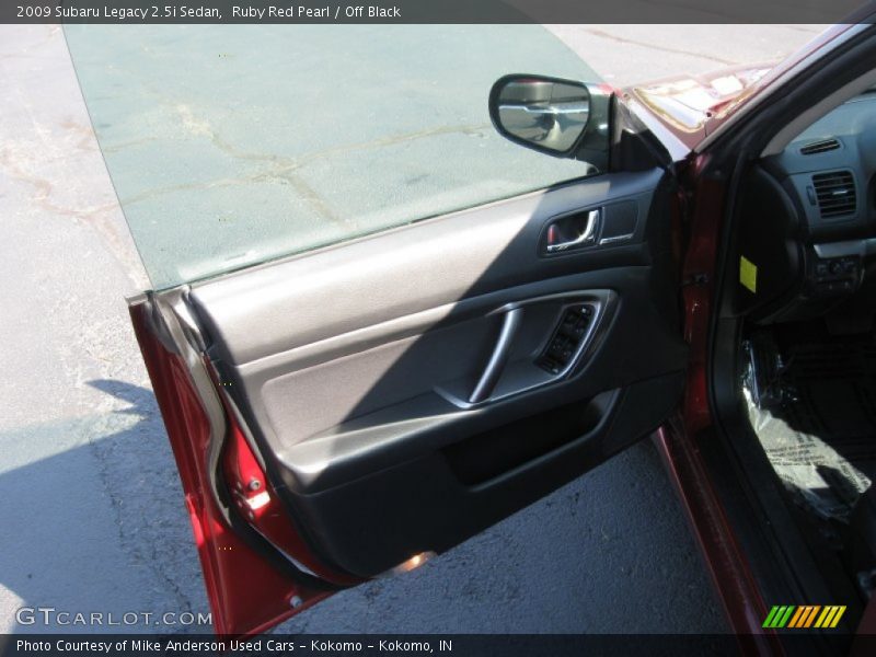 Ruby Red Pearl / Off Black 2009 Subaru Legacy 2.5i Sedan