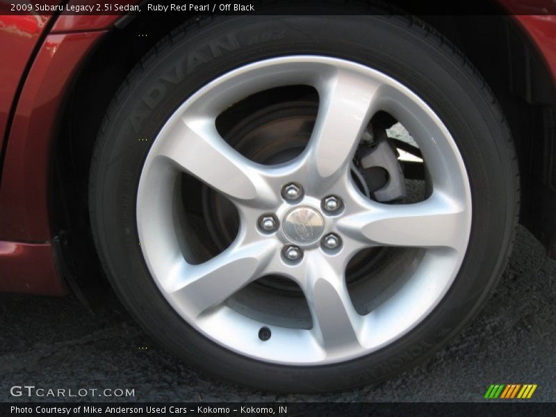 Ruby Red Pearl / Off Black 2009 Subaru Legacy 2.5i Sedan