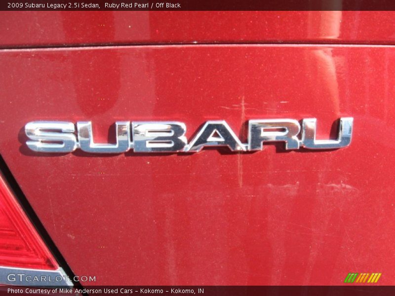 Ruby Red Pearl / Off Black 2009 Subaru Legacy 2.5i Sedan