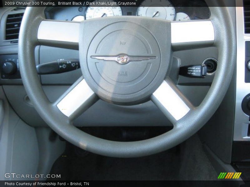 Brilliant Black / Dark Khaki/Light Graystone 2009 Chrysler 300 Touring