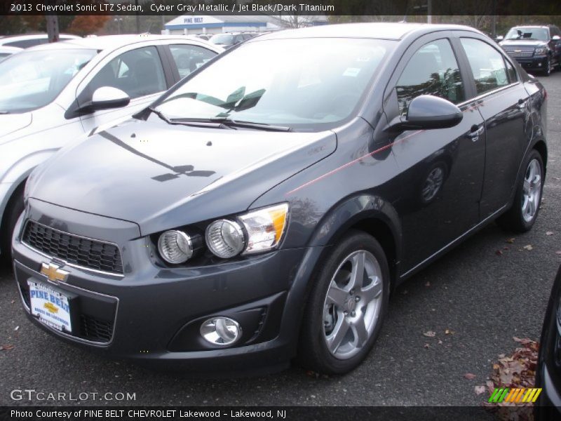 Cyber Gray Metallic / Jet Black/Dark Titanium 2013 Chevrolet Sonic LTZ Sedan