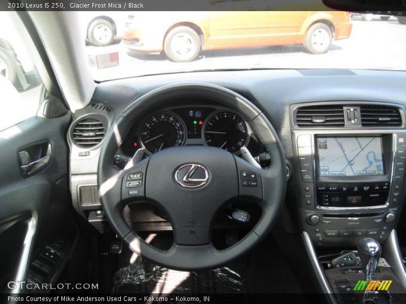 Glacier Frost Mica / Black 2010 Lexus IS 250
