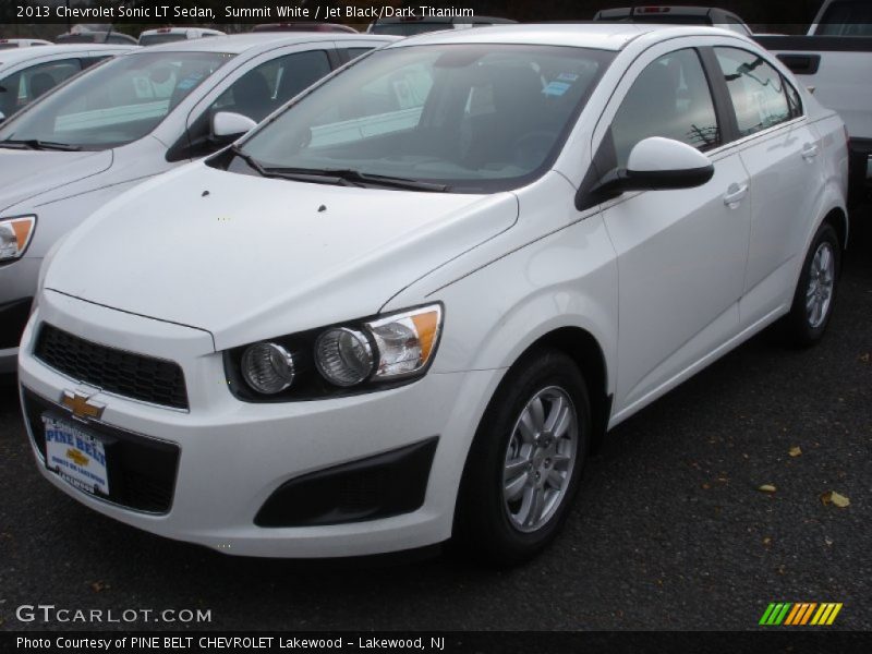 Summit White / Jet Black/Dark Titanium 2013 Chevrolet Sonic LT Sedan