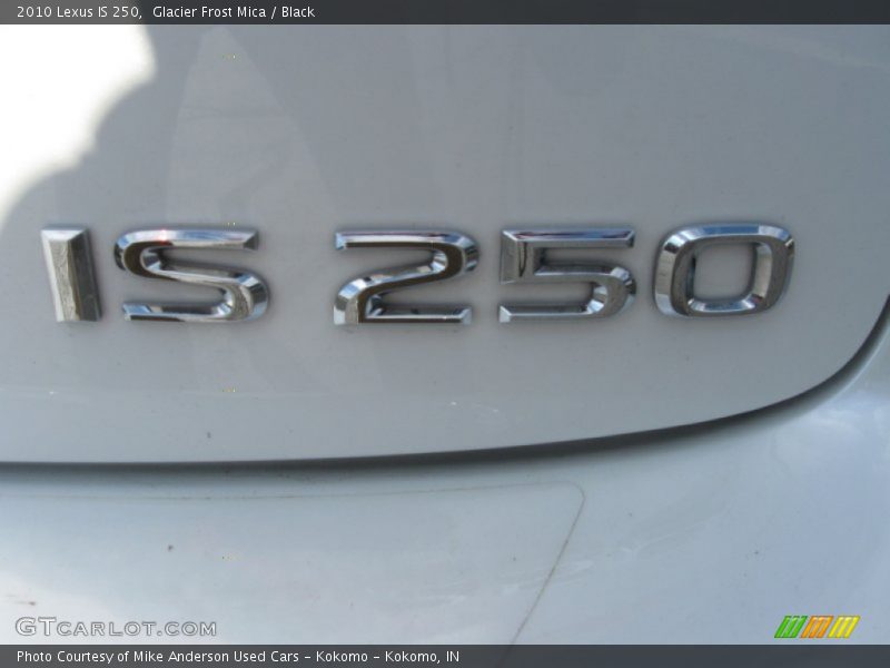Glacier Frost Mica / Black 2010 Lexus IS 250