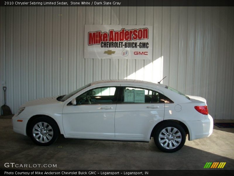 Stone White / Dark Slate Gray 2010 Chrysler Sebring Limited Sedan