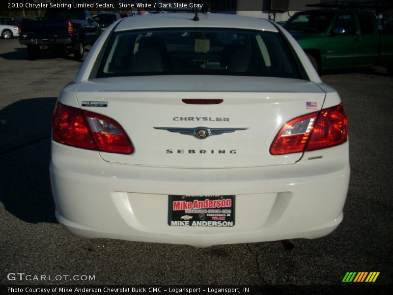 Stone White / Dark Slate Gray 2010 Chrysler Sebring Limited Sedan